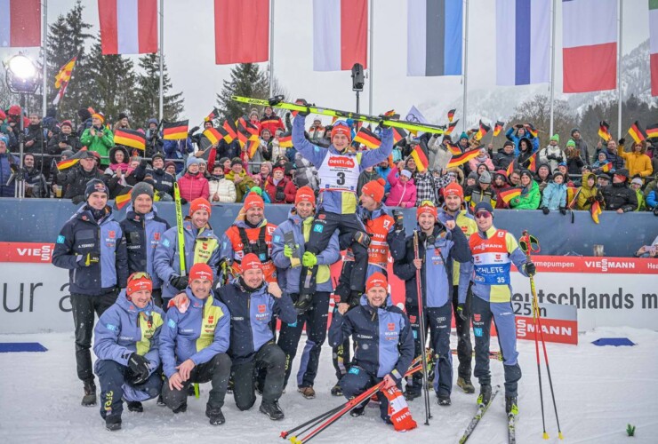 Siegerteam: Julian Schmid (GER) mit dem deutschen Team