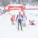 Der Zieleinlauf: Johannes Lamparter (AUT), Julian Schmid (GER), Jens Luraas Oftebro (NOR), Franz-Josef Rehrl (AUT), (l-r)