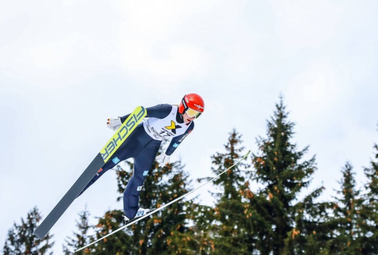 Jenny Nowak (GER) wurde starke Dritte im Springen.