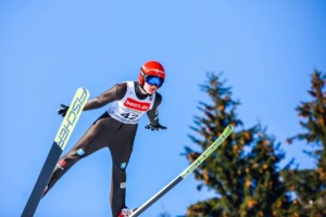 Julian Schmid (GER) war bester Deutscher auf der Schanze.