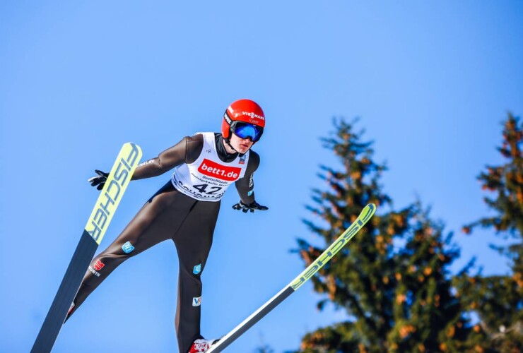 Julian Schmid (GER) war bester Deutscher auf der Schanze.