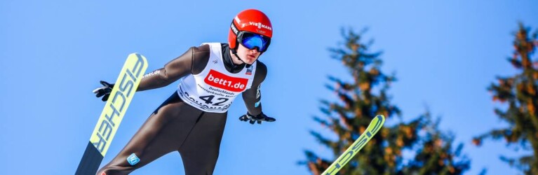 Julian Schmid (GER) war bester Deutscher auf der Schanze.