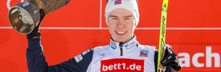 Jens Luraas Oftebro (NOR) gewinnt den Schwarzwaldpokal.