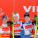 Das Podium der Herren: Johannes Lamparter (AUT), Jens Luraas Oftebro (NOR), Kristjan Ilves (EST), (l-r)