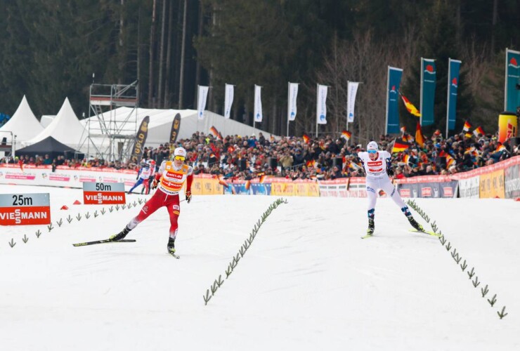 Johannes Lamparter (AUT) gewinnt gegen Jens Luraas Oftebro (NOR), (l-r).