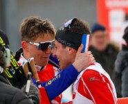 Teamkollegen und Freunde: Matteo Baud (FRA), Laurent Muhlethaler (FRA), (l-r)