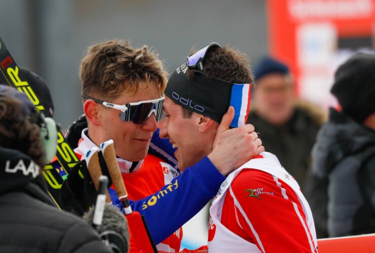 Teamkollegen und Freunde: Matteo Baud (FRA), Laurent Muhlethaler (FRA), (l-r)