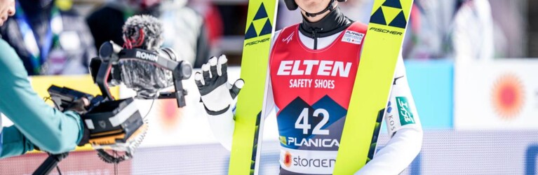 Ryota Yamamoto (JPN) lag nur ein Zehntel hinter Jarl Magnus Riiber (NOR).