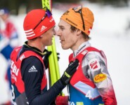 Länderübergreifendes Teamwork zwischen Franz-Josef Rehrl (AUT) und Julian Schmid (GER), (l-r)