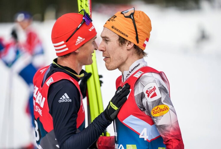 Länderübergreifendes Teamwork zwischen Franz-Josef Rehrl (AUT) und Julian Schmid (GER), (l-r)