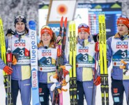 Das Silberteam: Vinzenz Geiger (GER), Jenny Nowak (GER), Nathalie Armbruster (GER), Julian Schmid (GER), (l-r)