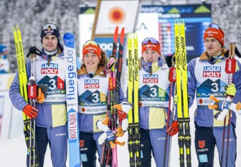 Das Silberteam: Vinzenz Geiger (GER), Jenny Nowak (GER), Nathalie Armbruster (GER), Julian Schmid (GER), (l-r)