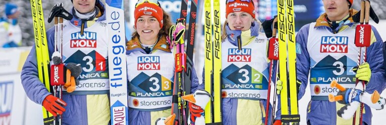Das Silberteam: Vinzenz Geiger (GER), Jenny Nowak (GER), Nathalie Armbruster (GER), Julian Schmid (GER), (l-r)