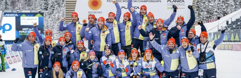 Das Silberteam: Vinzenz Geiger (GER), Jenny Nowak (GER), Nathalie Armbruster (GER), Julian Schmid (GER), (l-r)