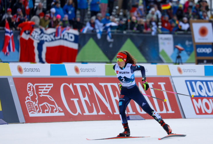 Nathalie Armbruster (GER) startet in ihr Rennen.