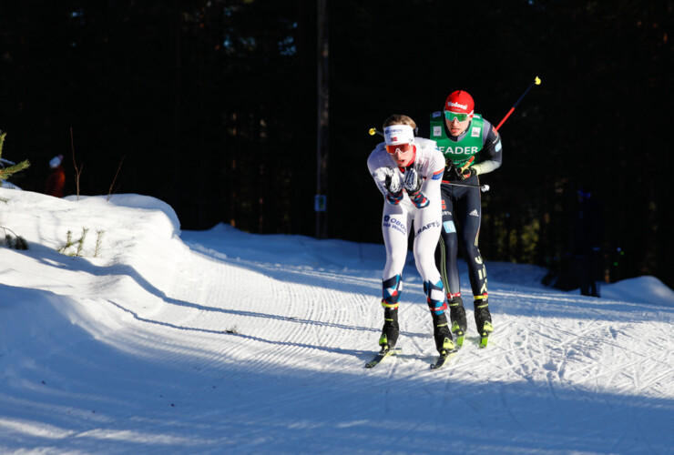 Auf der Jagd nach Thomas Rettenegger: Kasper Moen Flatla (NOR), Terence Weber (GER), (l-r)