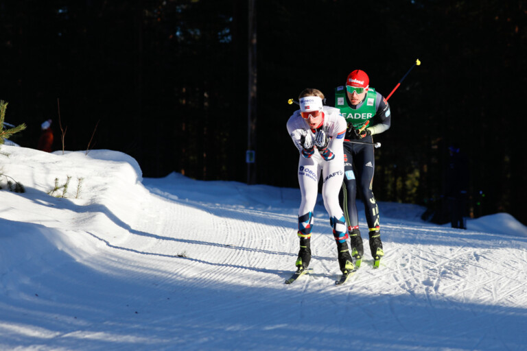 Auf der Jagd nach Thomas Rettenegger: Kasper Moen Flatla (NOR), Terence Weber (GER), (l-r)