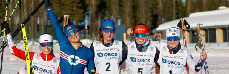 Frauenpower in Rena: Joanna Kil (POL), Annika Malacinski (USA), Sophia Maurus (GER), Trine Goepfert (GER), Kjersti Graesli (NOR), (l-r)