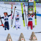 Die Top 3: Nathalie Armbruster (GER), Gyda Westvold Hansen (NOR), Haruka Kasai (JPN), (l-r)