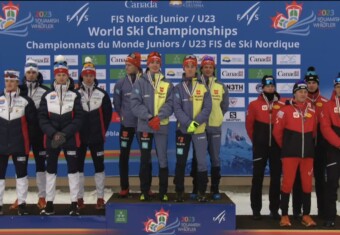 Das deutsche Team gewinnt bei der Junioren-WM im kanadischen Whistler die Goldmedaille vor Norwegen und Österreich.