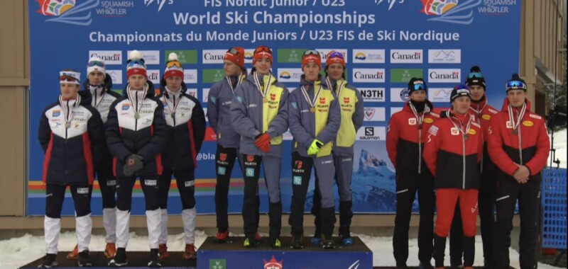 Das deutsche Team gewinnt bei der Junioren-WM im kanadischen Whistler die Goldmedaille vor Norwegen und Österreich.