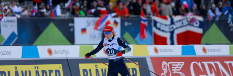 Jenny Nowak (GER) beim Start in ihr Rennen.