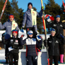 Das Damen-Podium vom Einzelwettkampf am Sonntag: Trine Goepfert (GER), Joanna Kil (POL), Kjersti Graesli (NOR), Sophia Maurus (GER), Alexa Brabec (USA), Annika Malacinski (USA), (l-r)