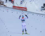 Gyda Westvold Hansen (NOR) feiert ihren zweiten WM-Titel.