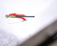 Eric Frenzel (GER) bei seinem Flug zur Rekordmedaille
