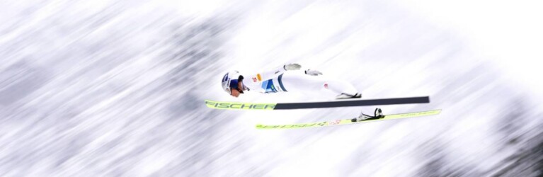 Johannes Lamparter (AUT) bei seinem Sprung auf der Großschanze von Planica