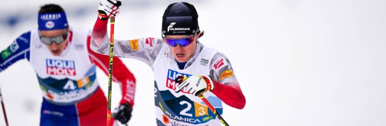 Laurent Muhlethaler (FRA) hängt hinter Stefan Rettenegger (AUT), (l-r) .