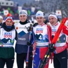 Starke Teamleistung der Franzosen Antoine Gerard (FRA), Matteo Baud (FRA), Marco Heinis (FRA), Laurent Muhlethaler (FRA), (l-r)