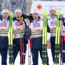 Teamweltmeister von der Großschanze: Jens Luraas Oftebro (NOR), Espen Andersen (NOR), Jarl Magnus Riiber (NOR), Joergen Graabak (NOR), (l-r)