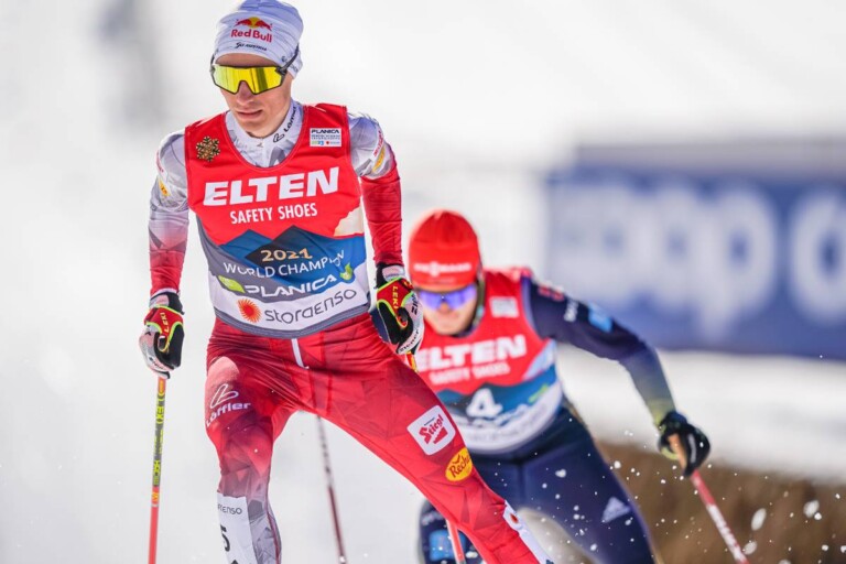 Johannes Lamparter (AUT) hielt das Tempo hoch und schüttelte Julian Schmid (GER) ab.