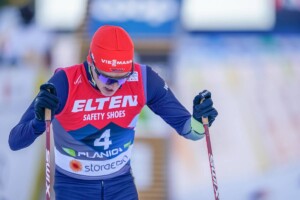 Julian Schmid (GER) konnte das Tempo nicht ganz mitgehen.