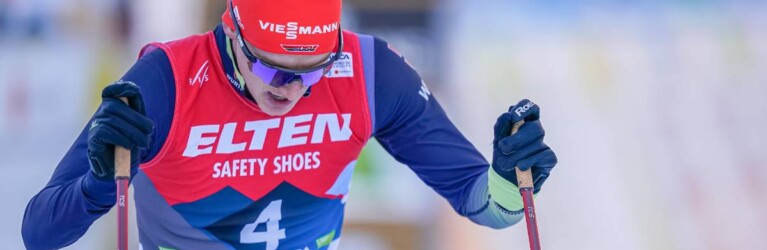 Julian Schmid (GER) konnte das Tempo nicht ganz mitgehen.