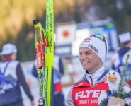 Johannes Lamparter (AUT) freut sich über den dritten Platz.