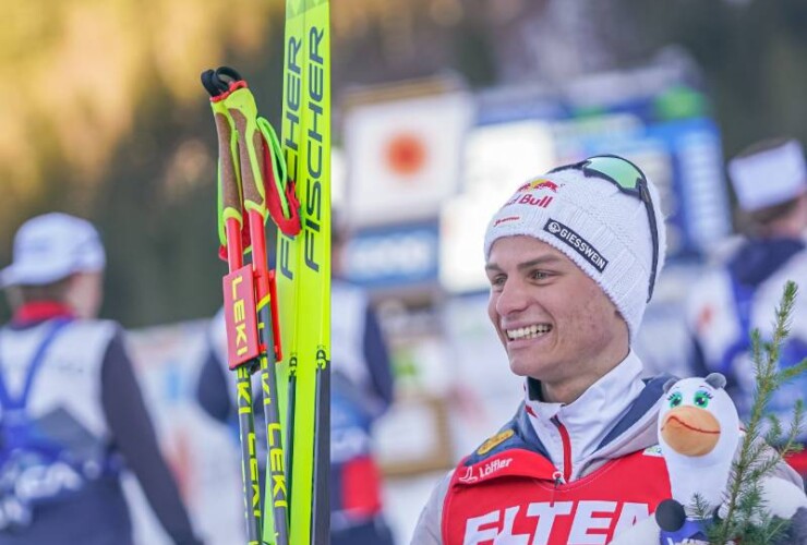 Johannes Lamparter (AUT) freut sich über den dritten Platz.