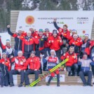 Johannes Lamparter (AUT) mit dem österreichischen Team