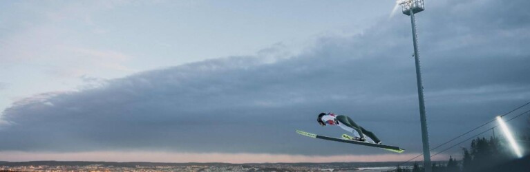 Ida Marie Hagen (NOR) war nach ihrem Sprung in Schlagdistanz.