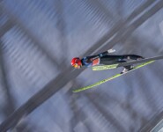 Terence Weber (GER) springt am Holmenkollen in Oslo (NOR).