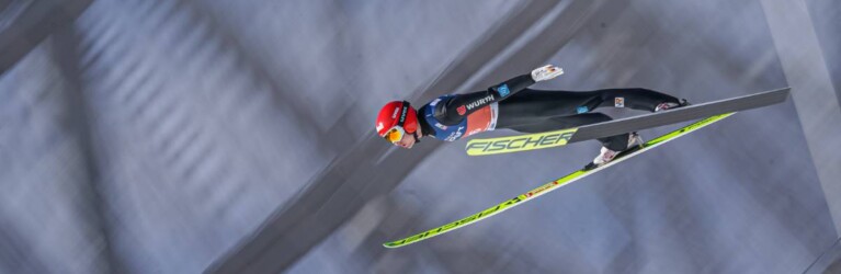 Terence Weber (GER) springt am Holmenkollen in Oslo (NOR).