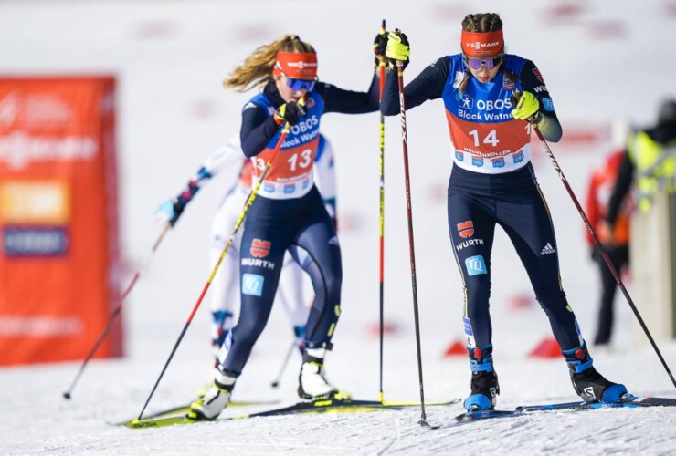 Maria Gerboth (GER) läuft vor Magdalena Burger (GER).