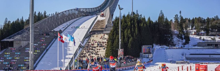 Stefan Rettenegger (AUT), Julian Schmid (GER), Johannes Lamparter (AUT), (l-r) vor toller Kulisse