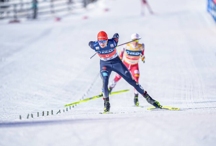 Julian Schmid (GER) sprintet auf Platz 2.