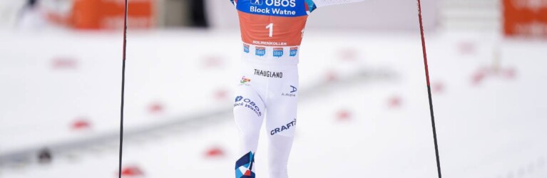 Jarl Magnus Riiber (NOR) gewinnt erneut am Holmenkollen.