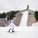 Jarl Magnus Riiber (NOR) allein am Holmenkollen unterwegs.