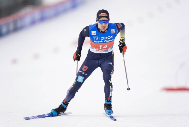 Jakob Lange (GER) lief ein starkes Rennen und wurde Achter.