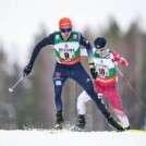 Johannes Rydzek (GER) am Ort, an dem er vier Goldmedaillen bei einer WM gewann.