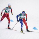 Lukas Greiderer (AUT) folgt Laurent Muhlethaler (FRA) (l-r)